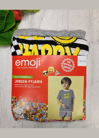 Серая всесезон пижама для мальчика футболка + шорты Lupilu