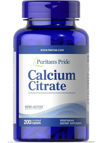 Кальций Puritan's Pride Calcium Citrate, 200 капсул Puritans Pride (289987342)