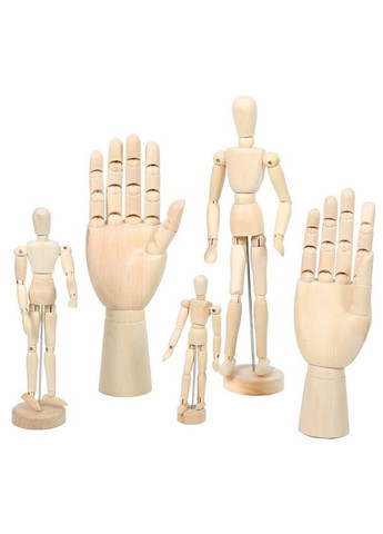 Деревянный подвижный манекен кисти руки, 10" (25 см) Worison (322650370)