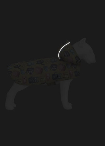 Дождевик-накидка с капюшоном для собак Clothes, "Мохнатые монстры", XS, А 26-29 см, B 32-41 см, С 21-26 см WAUDOG (329745614)