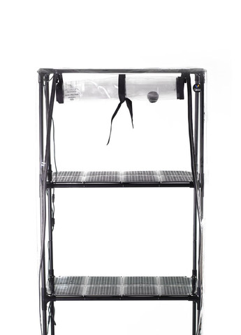 Мини теплица с фито светом для дома Sezam Black Strong на колесиках + 3 вентилятора Metaplant (346535004)