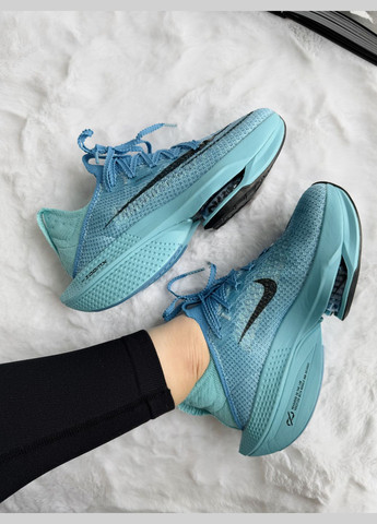 Кросівки жіночі і чоловічі Nike Air Zoom Alphafly Next 2 Blue Black | Найк Аір Зум Альфафлай блакитні No Brand блакитні демісезони (339775750)