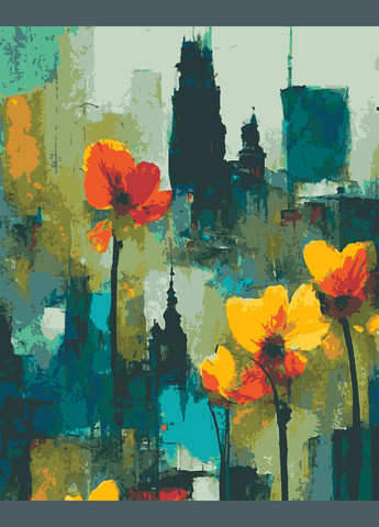 Картина за номерами Цвіт міста 40x50 см (RB-0543) Riviera Blanca (303136008)