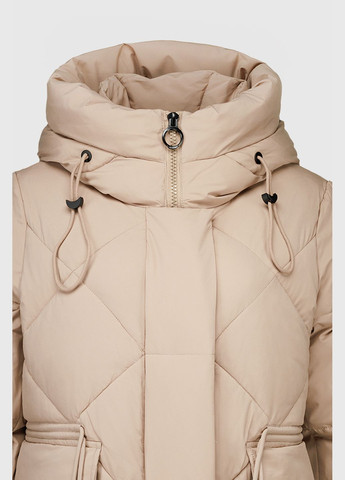 Бежева зимня куртка однотонна жіноча d382 (2000990654298w) shop (2000990654298) Towmy