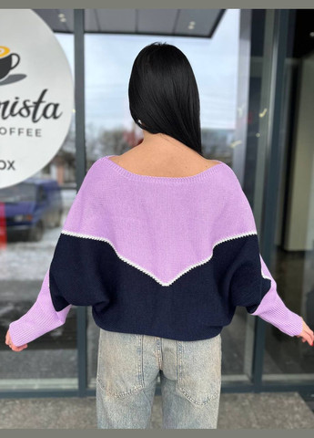 Фіолетовий жіночий светр колір бузковий з синім р.46/56 454039 New Trend
