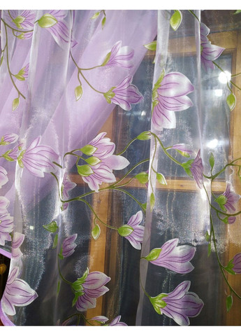 Готова кухонні фіранки Фая бузок гілочка права No Brand (372133913)