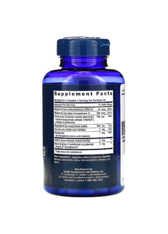 Восстановление Костей+К2, Bone Restore with Vitamin K2, 120 капсул Life Extension (326055409)