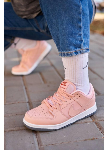 Рожеві Осінні кросівки чоловічі nike sb dunk pink white найк сб данк No Brand