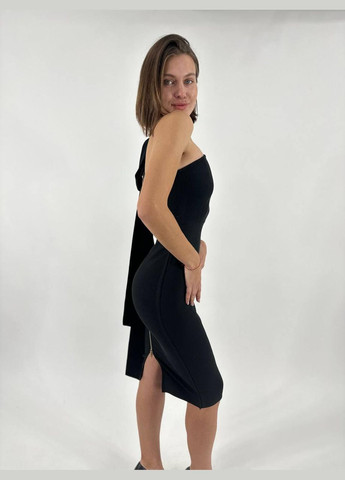 Чорна святковий, коктейльна, вечірня сукня F&P однотонна