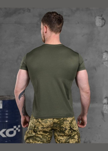 Тактична футболка потоотводящая Штурмовик олива No Brand (315718024)