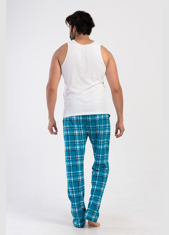 Бирюзовые домашние демисезонные прямые брюки Vienetta