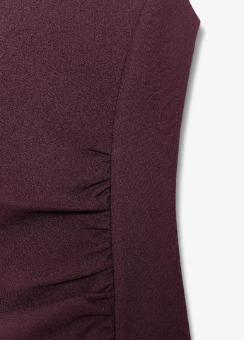 Бордовое кэжуал платье Zara однотонное