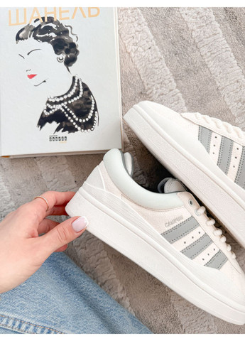 Кросівки жіночі Adidas Campus x Bad Bunny White Grey | Адідас Кампус Бед Банні білі No Brand білі демісезони (348419315)
