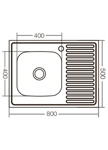 Накладная кухонная мойка Z8050L-06-160E Satin ZX1612 Zerix (370285886)