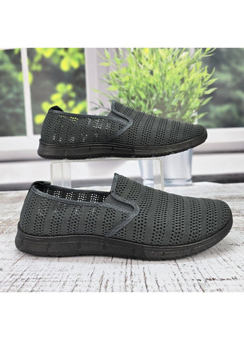 Серые мокасины мужские текстильные сетка Gipanis