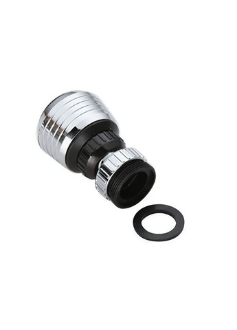 Насадка аэратор водосберегающая на кран 360° для кухни и ванной Серебряная No Brand (362046026)