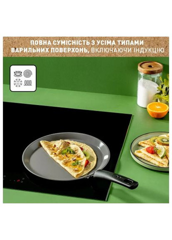 Сковорода Renewal для блинов 25см черная (C4283873) Tefal Renewal для млинців 25см чорна (370015033)