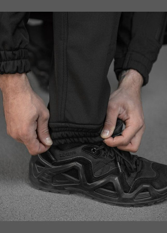 Тактический костюм SoftShell на флисе черный No Brand