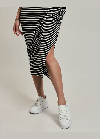 Черно-белое повседневный платье в полоску черно-белое Mira mia