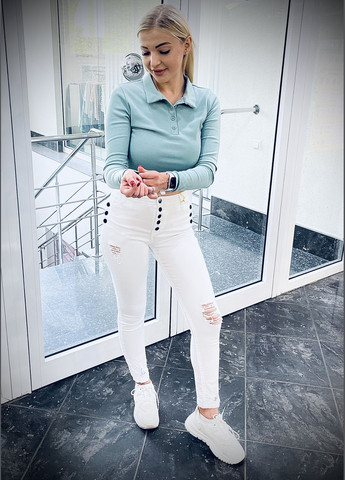 Джинси скінні жіночі білі. Якість люкс Periscope - (293820766)