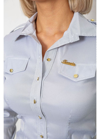 Сорочка класична в смужку, колір пудровий, 230R646 Ager (370367943)