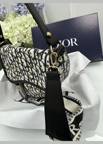 Діор SADDLE сумочка через плече (чорно-білий колір крапка) No Brand (322444877)