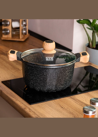 Кастрюля алюминиевая с антипригарным покрытием 8 л, MGC (324070456)