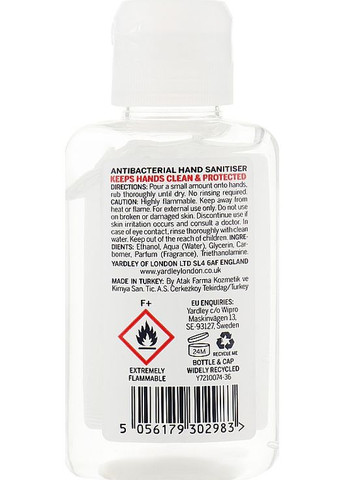 Санитайзер для рук London Hand Sanitiser 100ml (840748-53080) Yardley (368636862)