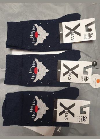 Темно-сині чоловічі новорічні шкарпетки Wola новорічні (311199177)