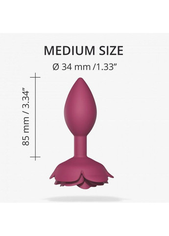 Силиконовая анальная пробка OPEN ROSES M SIZE - PLUM STAR Love To Love (333713192)