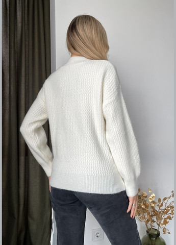 Білий демісезонний кашеміровий светр білий 111357 No Brand