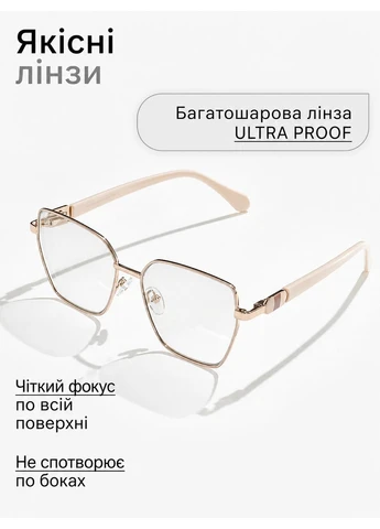 Жіночі металеві окуляри для зору -3.00 тонування 15% Антиблік Blue Blocker Fabia Monti (389808474)