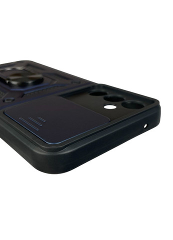 Чехол для Galaxy A34 5G SM-A346E бронированный с кольцом со шторкой на камеру самсунг а34 тёмно-синий rg1 Samsung (366022017)