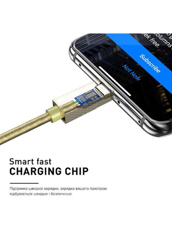 Кабель Premium USB - Lightning (M/M), 1 м, серый (9780201379648) Luxe Cube (336959998)