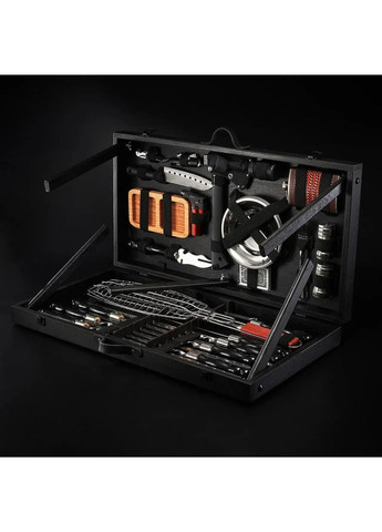 Набір шампурів + стіл 2в1, Стіл з кейсом + гравіювання, нержавіючий метал No Brand (365654954)