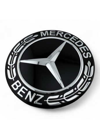 Наклейки с логотипом Mercedes Мерседес 60 мм алюминиевые черный логотип 1 штука. Mercedes-Benz (354698296)