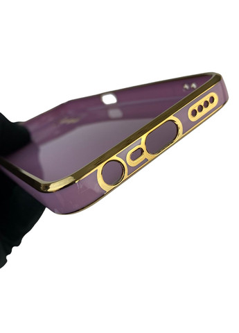 Чохол для 6s з кільцем-підставкою із золотою окантовкою на реалмі 6с чорничний gs1 Realme (366229788)