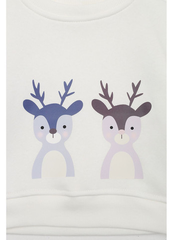 Yuki свитшот для девочки цвет молочный цб-00284557 молочный футер