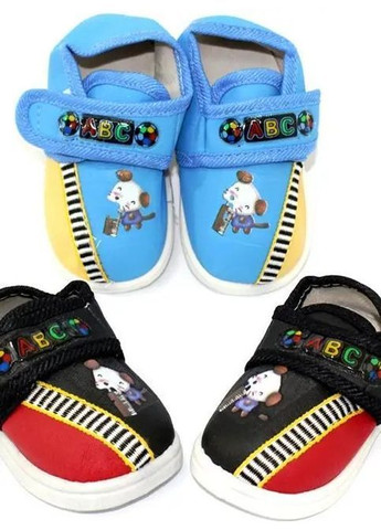 Черные комфортные детские домашние тапочки для мальчика с текстильным верхом No Brand