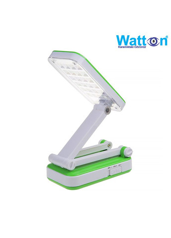 Настольная светодиодная аккумуляторная лампа на гибкой ножке WT-006 Зеленый и лампа на батарейках в подарок! Watton (317590647)