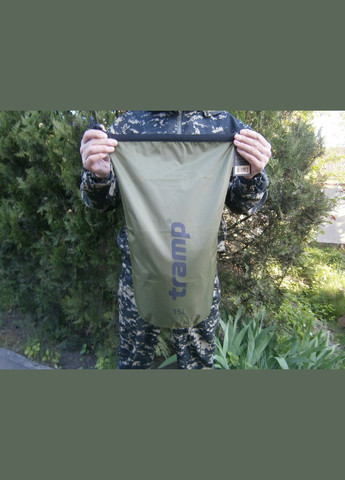 Гермомішок водостійкий TRA-112-olive 15 літрів Tramp (302391669)