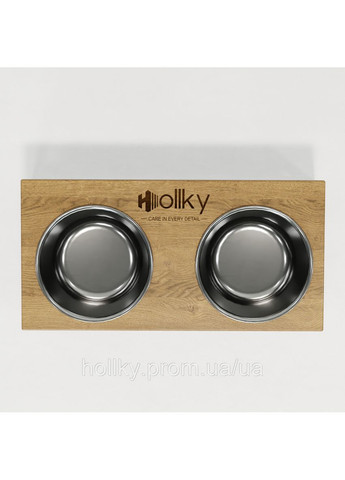 Миски на подставке для маленьких собак и кошек Base S (2×0,45 л) BS-36187-WHNT Hollky (365652730)