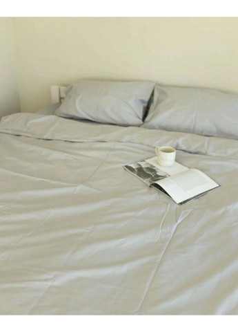 Постільна білизна двоспальне Home Сатин Люкс 20933 180х215 см холодний білий DUSHKA (327790762)