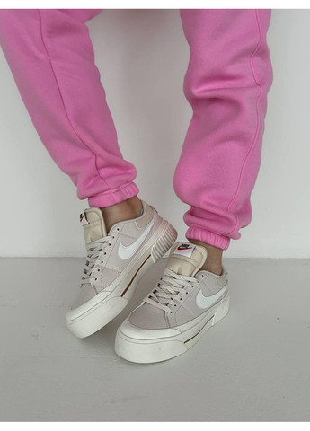 Бежеві Осінні кросівки чоловічі nike court legacy white beige найк коурт легасі No Brand