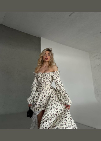 Жовтий коктейльна, пляжна, повсякденний, кежуал, вечірня жіноча сукня FINO Mode з квітковим принтом