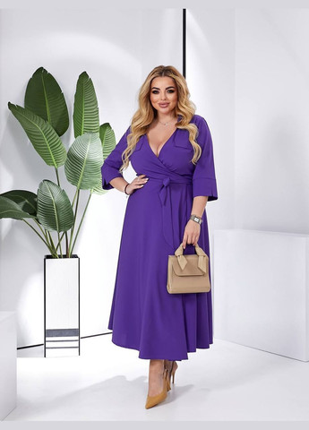 Фиолетовое женское платье миди из софта цвет фиолет р.50/52 454014 New Trend