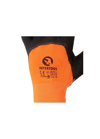 Рукавички латексна спінена посилена 10" (SP-0117) (12 шт.) Intertool (365253086)