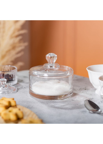 Конфетница с крышкой Ø 10 см стеклянная HP-YH-24 Yiwu (370802045)