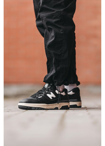 Чорні Осінні кросівки чоловічі new balance 550 black white 2.0 нью беланс 550 No Brand