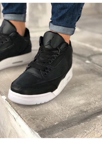 Чорні Осінні кросівки чоловічі nike air jordan retro 3 cyber monday black найк аір джордан No Brand